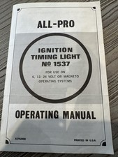 All-pro Ignition Timing Light No 1537 Vintage Classic Car