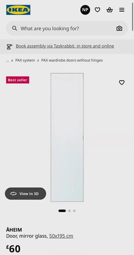 Ikea åheim mirrored - mirrored, wardrobe