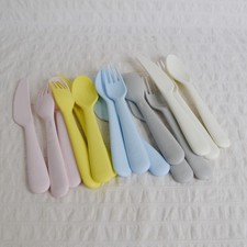IKEA Kalas Plastic Cutlery Pastel Kids Bundle Fork/Knife/Spoon x15