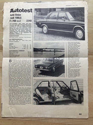 Auto union audi 100ls - union, door
