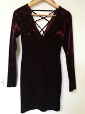 Topshop Burgundy Crushed