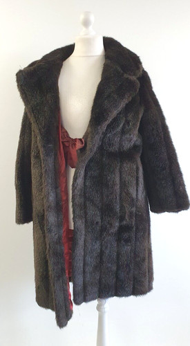 Vintage faux fur coat jacket - vintage,