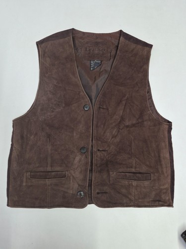 Vintage leather waistcoat - , 38"