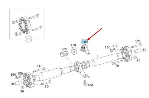 W221 propeller shaft - s,