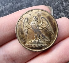 Livery Button Family Crest Eagle Gold Gilt Antique Metal Detecting Find