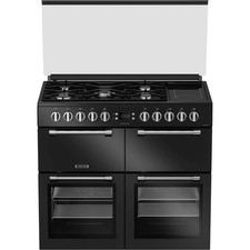 Leisure CC100F521K Chefmaster 100cm Dual Fuel Range Cooker 5 Gas  Burners Black