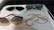 4 x PAIRS VINTAGE GLASSES SUN GLASSES PLUS SPARE LEGS & LENS'S SPARES / REPAIR