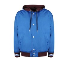 Diesel Only The Brave Mens Reversible Varsity Bomber Hooded Jacket L, Cool,rare