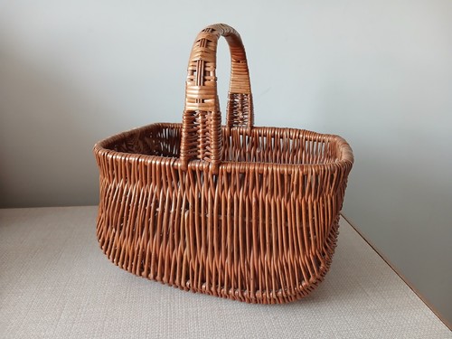 Vintage willow wicker shopping - willow,