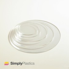 Perspex® Premium Clear Cast Laser Cut Acrylic Plastic Discs Circles + Custom