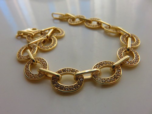 Gold oval links bracelet - gold,