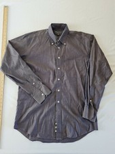 Mens Shirt Austin Reed Size 15.5'' Long Sleeve Button Front Grey 7767