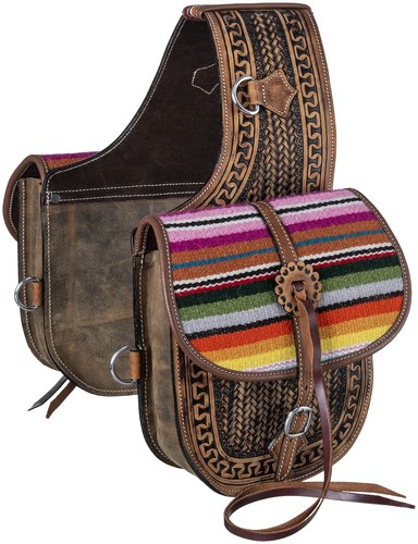 Western saddle bags tooled - -,