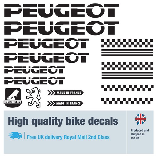 Peugeot classic bike decals - 3,