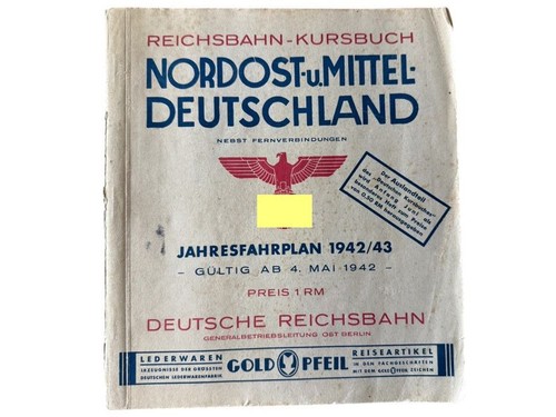 Reichsbahn kursbuch nordost - reichsbahn-kursbuch, nordost-