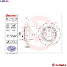 2x BRAKE DISC 08.7765.1X FOR