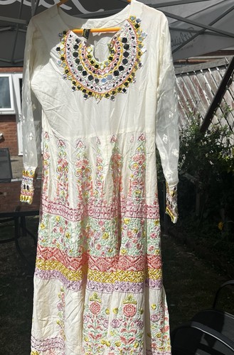 Maxi frock cream colour - cream, with