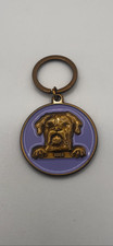 Brass and lilac colour enamel