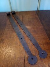Antique Salvaged Barn Door Hinges Hand Forged Blacksmith Made 