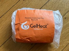 5 x GelHeat Instant Hand Warmers - Pack of 5 - Reusable Gel Click Heat Pads