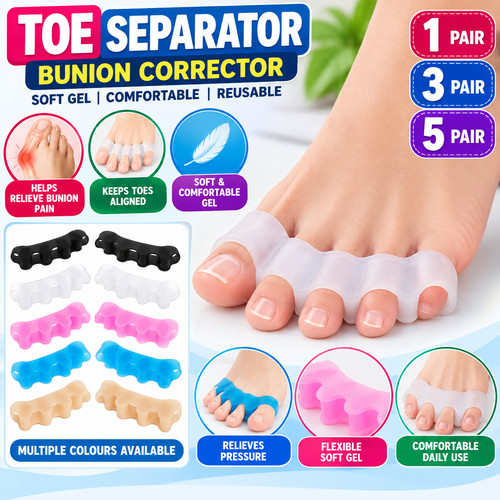 2pcs silicone toe separator - 2pcs,
