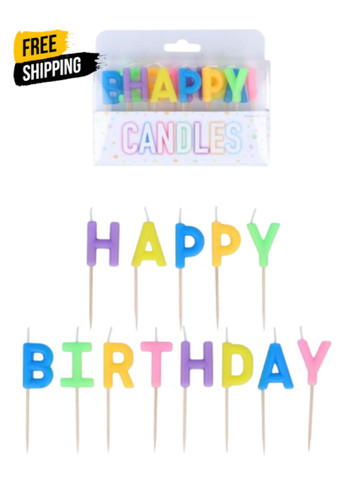 Multicolour happy birthday - happy,