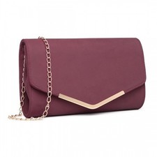 Miss Lulu Leather Look Envelope Clutch Bag