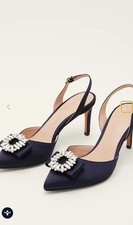 Navy Heeled Formal Shoes Size