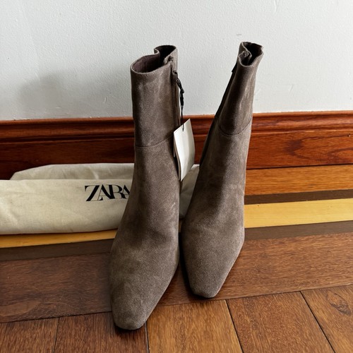 Nwt zara split leather kitten - nwt,
