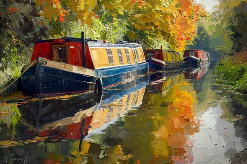 Canal narrow boat - canal,
