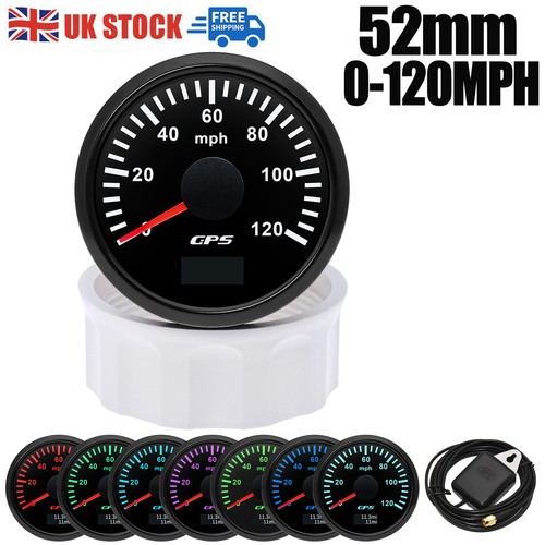 52mm black gps - 2", speedometer
