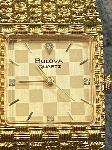 Bulova 14k gold plated diamond - bulova,