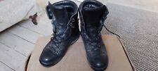 British Military Boots Black Leather Vibram Sole Size 6S