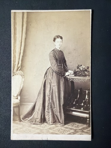 Cdv lady unusual gown - unusual,
