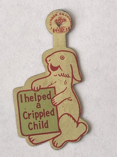 Tin folding rabbit button - tin,