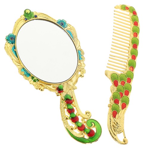 Makeup hand mirror woman with - woman,