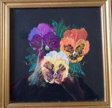 Gold Framed Floral Pansy