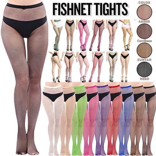 Womens coloured fishnet dance - womens,