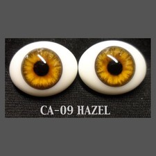 SOLID GLASS EYES OVAL FLAT