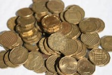 100 brass three pences bulk - pences,