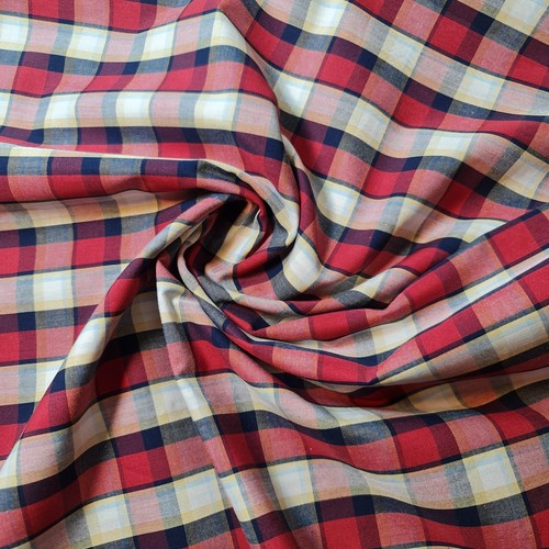 100 cotton material tartan - material,