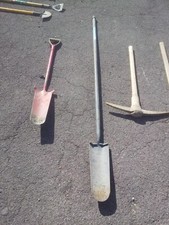 3 items 2 post hole digging rabbit spades/ 1 peck/ road working/ fencin  job lot