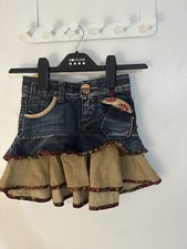 Miss Sixty Girls Corduroy And Denim Rah Rah Skirt. Age 2-5. Beautiful