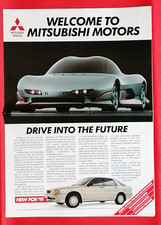 1990-91 MITSUBISHI Sales Brochure inc 3000GT Galant 4WD Lancer GTi Shogun L200