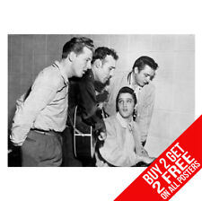 ELVIS PRESLEY, JOHNNY CASH & JERRY LEE LEWIS POSTER A4 / A3 SIZE 