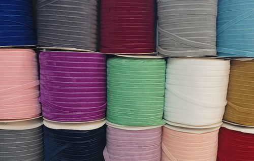 Velvet ribbon 10mm colours - velvet,