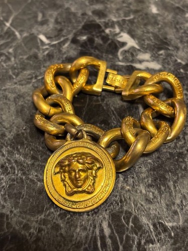 Versace gold chain bracelet - gold,