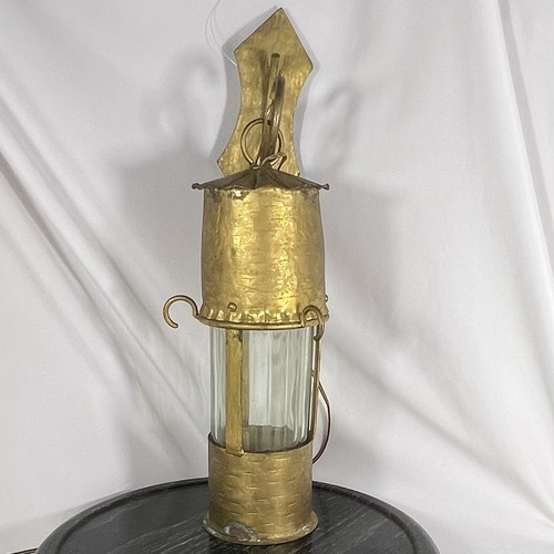 Vintage brass carriage lantern - vintage,