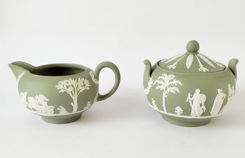 Wedgwood green jasper milk jug - wedgwood,