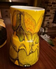 Poole Pottery Large Vase In Yellow